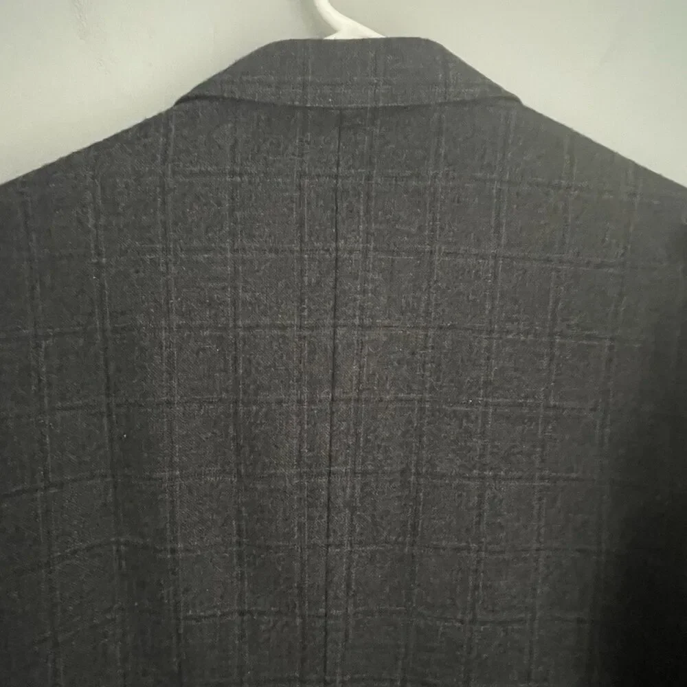 J. Crew Ludlow Blazer Size 40L Long Slim Fit Windowpane Wool Blend Unstructured